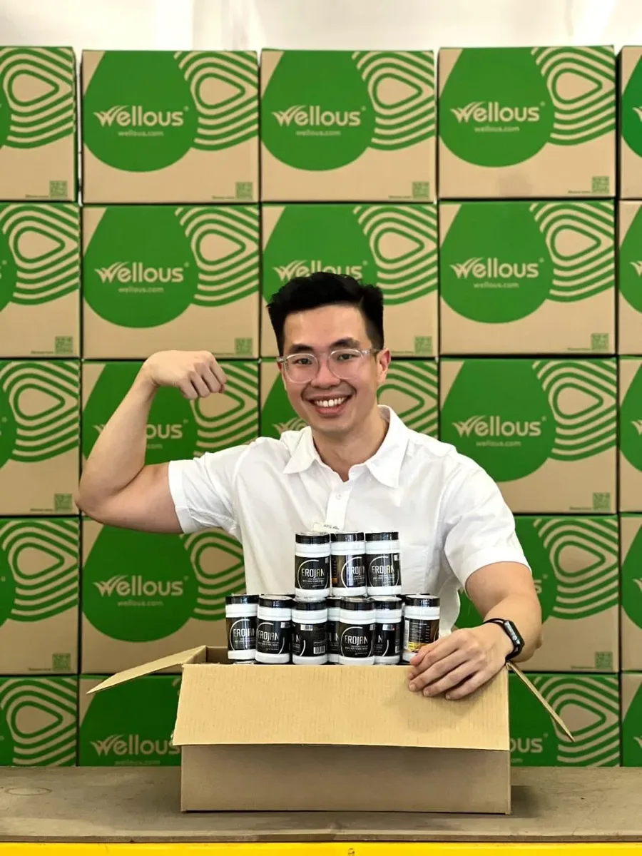 Felix at the EROJAN central warehouse in Singapore for a routine stock inspection