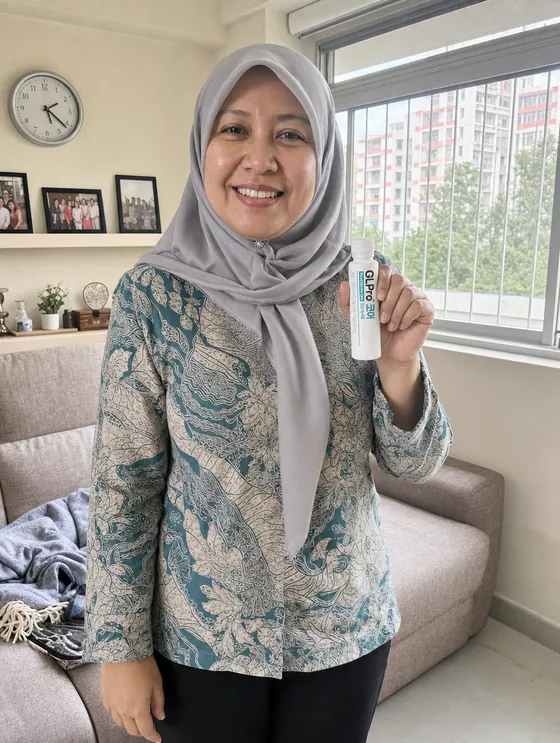 A GLPro&trade; Core customer in Singapore with their bottle