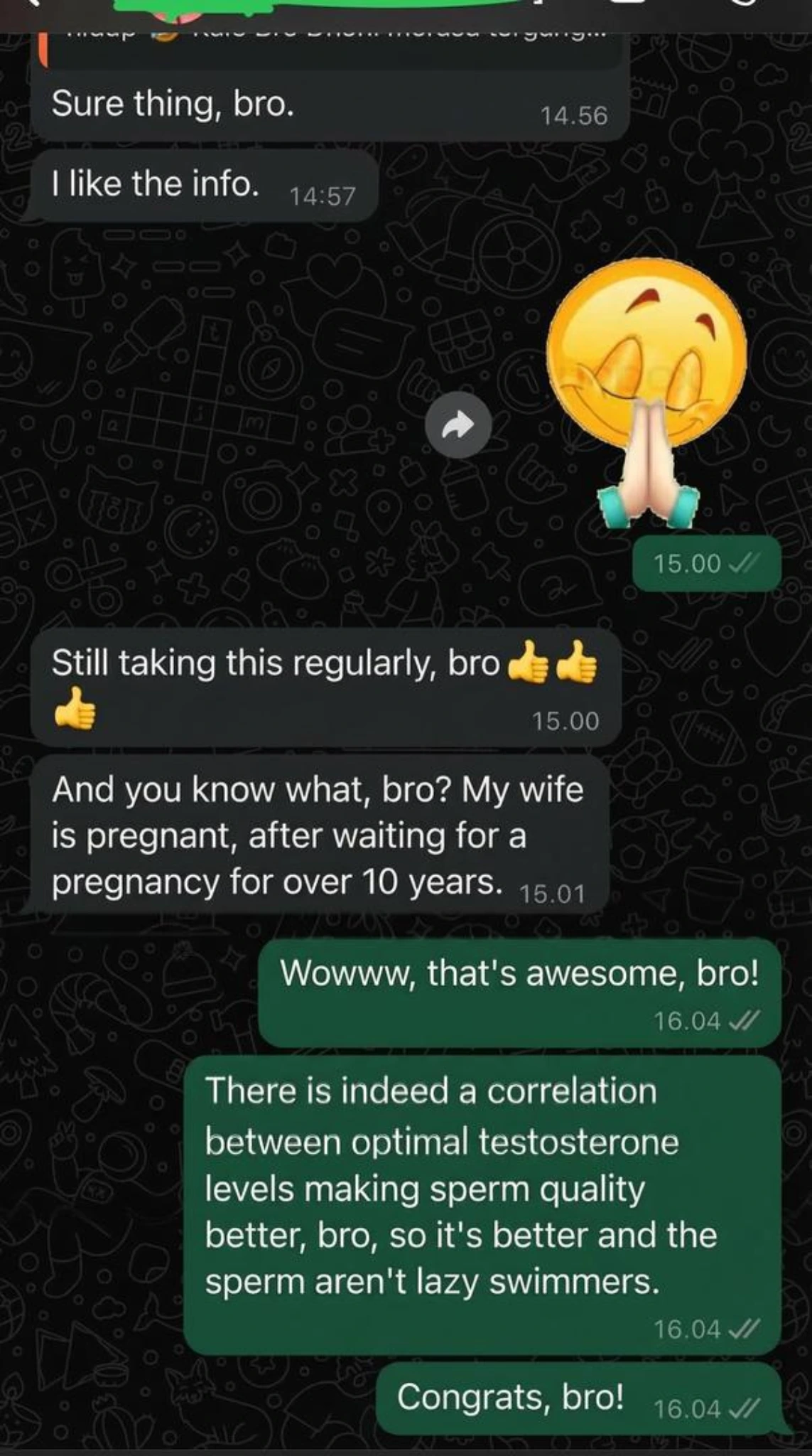 Customer message about EROJAN