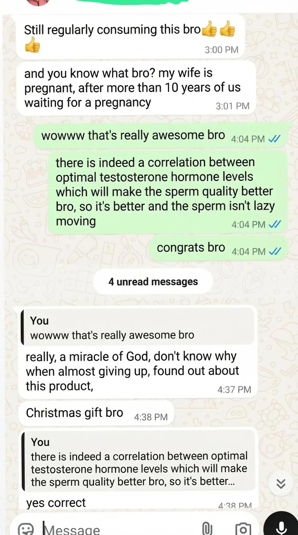 Customer message about EROJAN